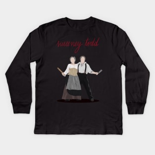 Sweeney Todd and Mrs. Lovett Kids Long Sleeve T-Shirt